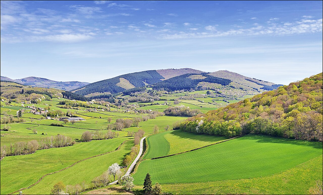 Massif du mont Beuvray et site de Bibracte dans le Morvan